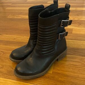 Lucky Brand Women’s Black Moto Boots Size 6.5